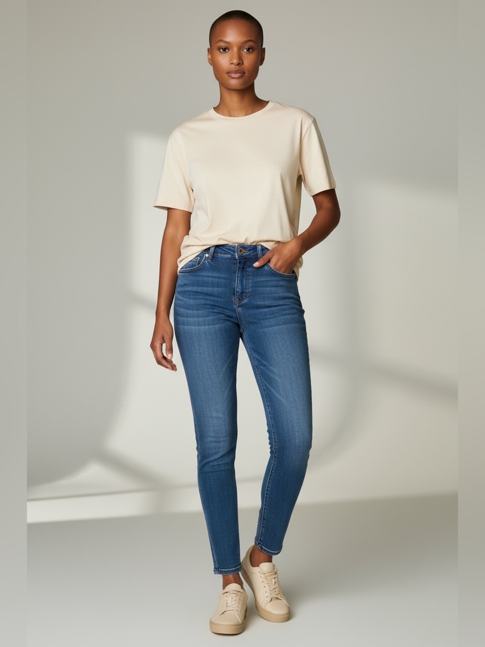 *Tahari Blue Skinny Denim Jeans